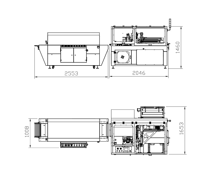 Grundriss SHRINKCOMBO Schrumpfverpackungsmaschine
